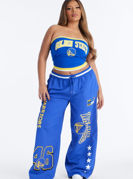Fashion Nova Women's NBA Golden State Warriors Tube Top Royal