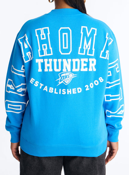 Fashion Nova Women's NBA OKC Thunder Sweatshirt Blue
