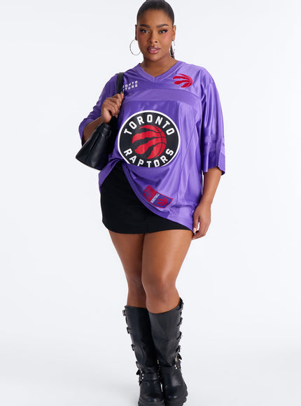 Fashion Nova Women's NBA Toronto Raptors Mesh Top Purple
