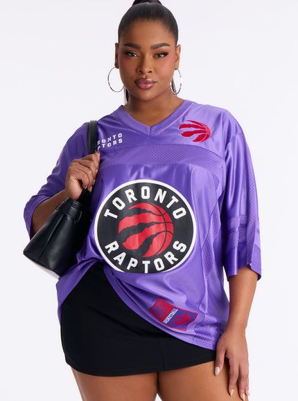 Fashion Nova Women's NBA Toronto Raptors Mesh Top Purple