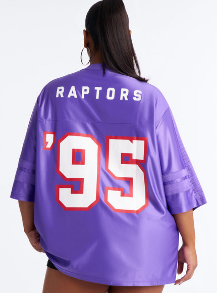 Fashion Nova Women's NBA Toronto Raptors Mesh Top Purple