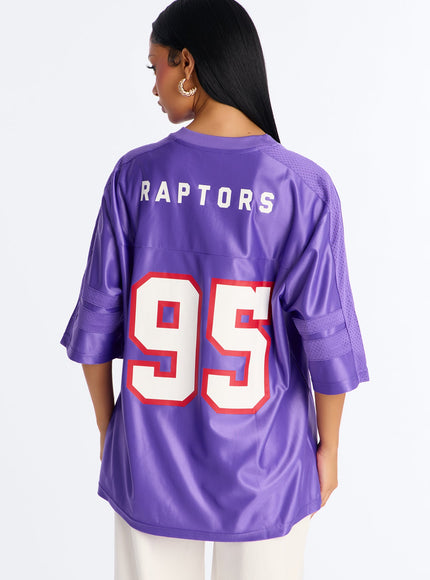 Fashion Nova Women's NBA Toronto Raptors Mesh Top Purple