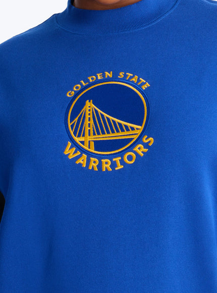 Fashion Nova Women's NBA Golden State Warriors Fleece Crew Neck Sweatshirt Royal