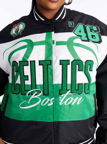 Fashion Nova Women's NBA Boston Celtics Twill Jacket Black