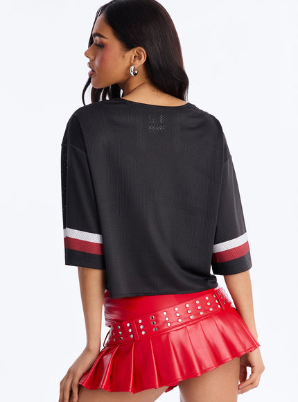 Fashion Nova Women's NBA Chicago Bulls Cropped Top Black