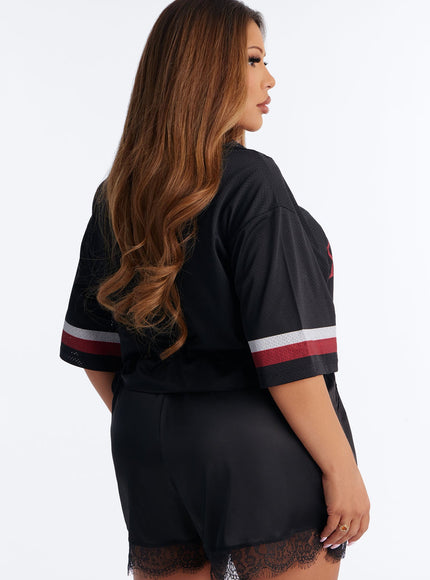 Fashion Nova Women's NBA Chicago Bulls Cropped Top Black