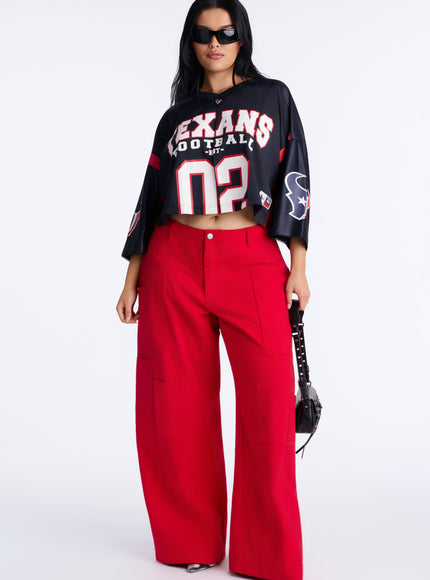 Fashion Nova Women's NFL Houston Texans Game Shirt Navy
