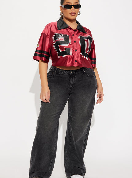 Fashion Nova Women's NFL Arizona Cardinals Cropped Shirt Red