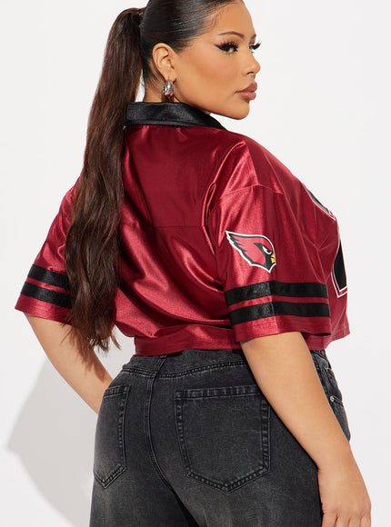 Fashion Nova Women's NFL Arizona Cardinals Cropped Shirt Red