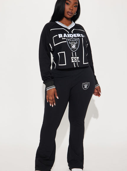 Fashion Nova Women's NFL Las Vegas Raiders Sweatshirt Black