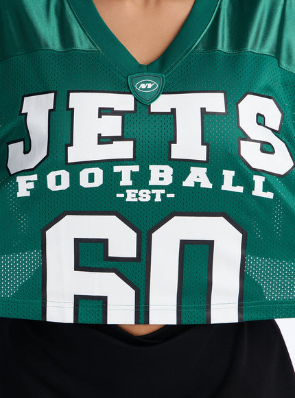 Fashion Nova Women's NFL NY Jets Game Shirt Green