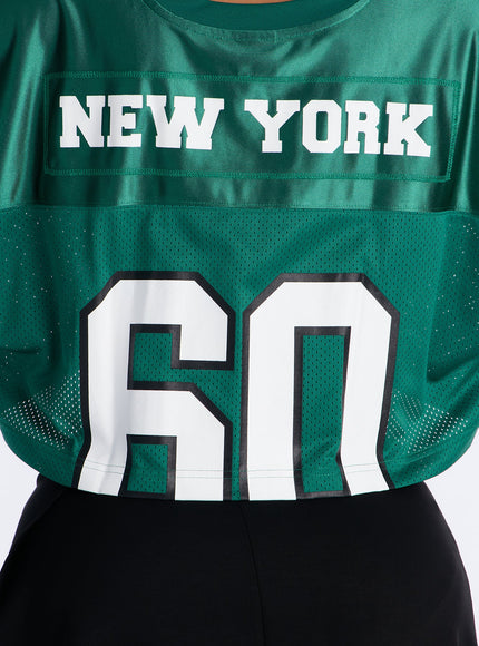 Fashion Nova Women's NFL NY Jets Game Shirt Green