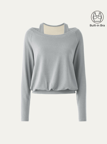 Multi-Wear Layering Built-In Bra Top