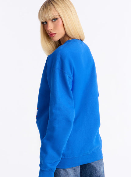 Fashion Nova Women's NFL New York Giants Sweatshirt Blue