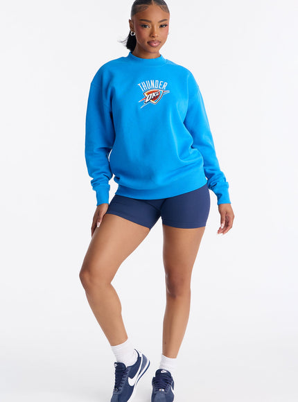 Fashion Nova Women's NBA OKC Thunder Sweatshirt Blue