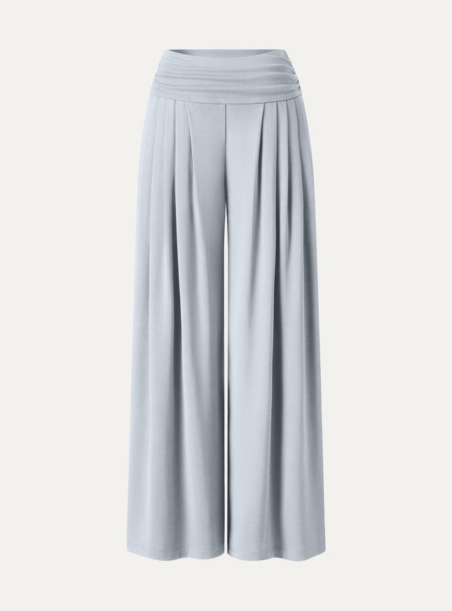 Sandwashed Super Flowy Tucked Palazzo Pant with Pockets