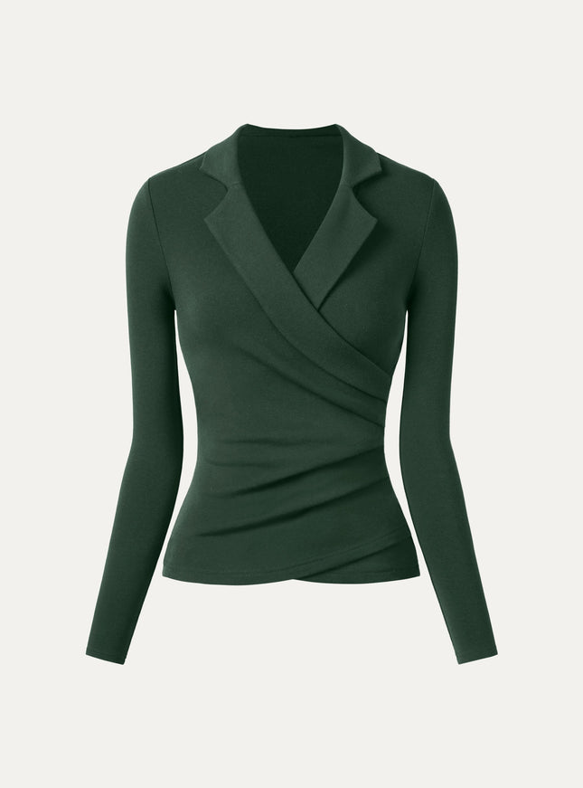 Collared Surplice Top