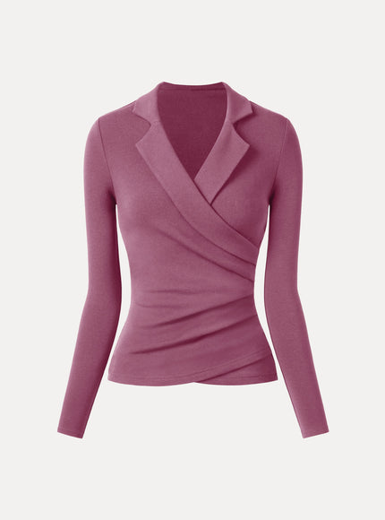 Collared Surplice Top