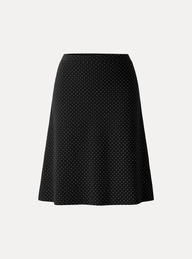Stretch Cotton Polka Dot A-Line Flare Skirt Limited Edition