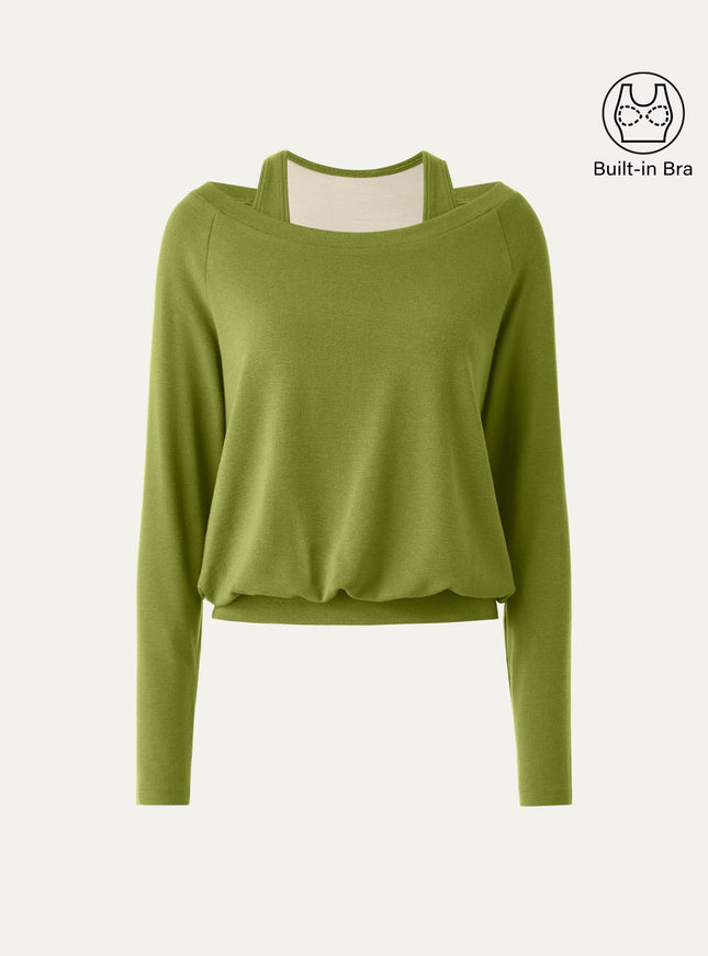 Multi-Wear Layering Built-In Bra Top