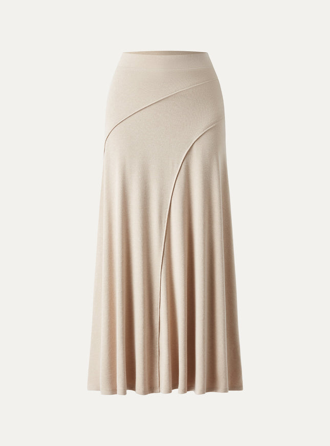 Drapey A-Line Midi Skirt