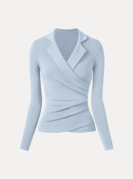 Collared Surplice Top