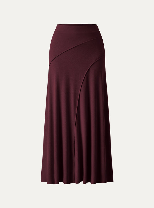 Drapey A-Line Midi Skirt