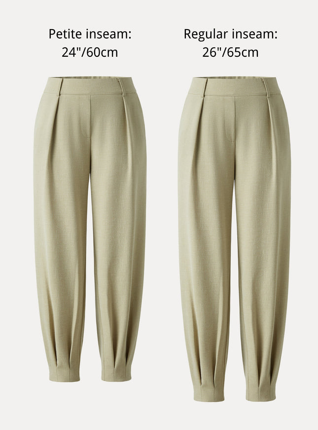 Stretch Linen-Like Wrinkle-Resistant Tapered Pant