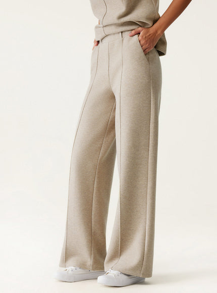 2Pcs Set Turtleneck Top & Regular High Waisted Straight Leg Pull On Pant