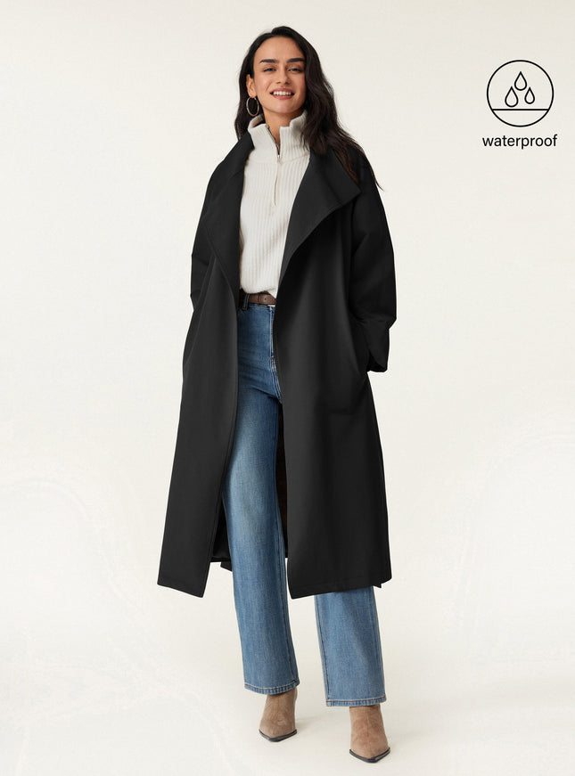 Waterproof Belted Trench Coat
