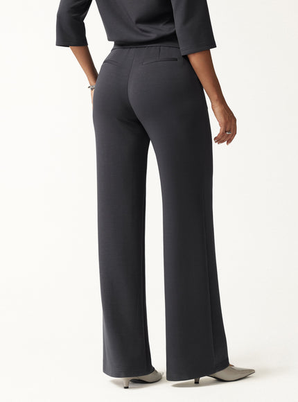TravelEase Lyocell Spacer High-Rise Wide Leg Pants with Pockets
