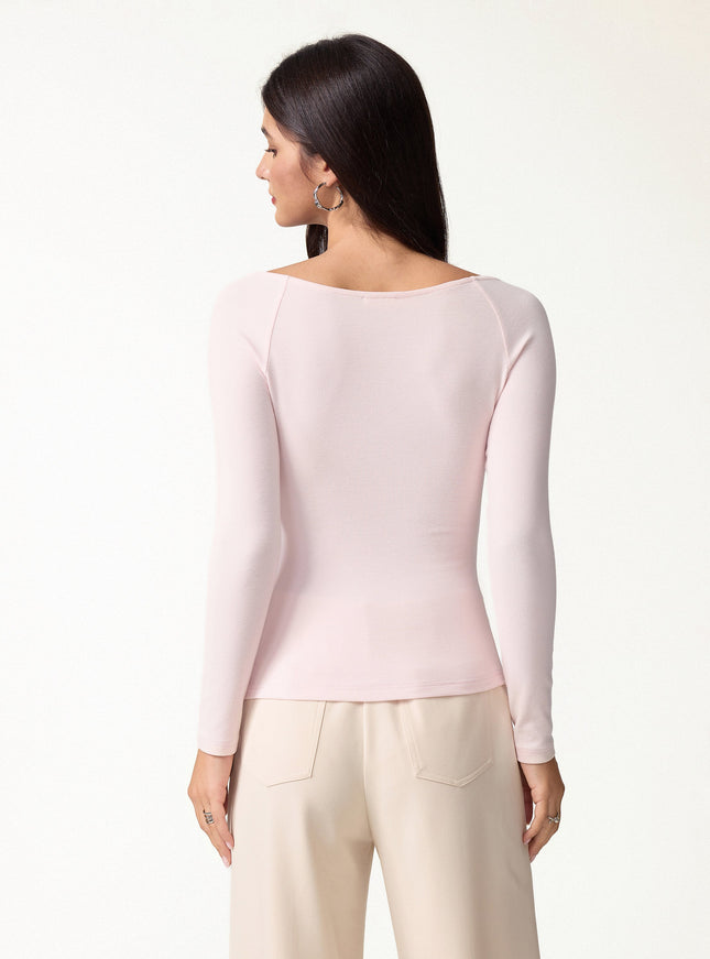 Surplice Ruched Long Sleeve Top