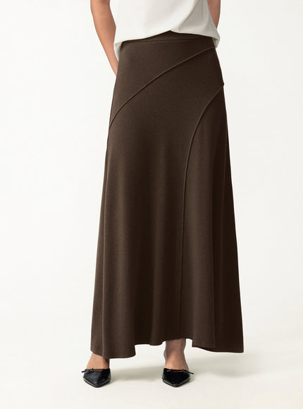 Drapey A-Line Midi Skirt