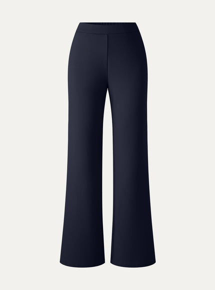 Ponte High-Rise Slim Flared Pants with Pockets