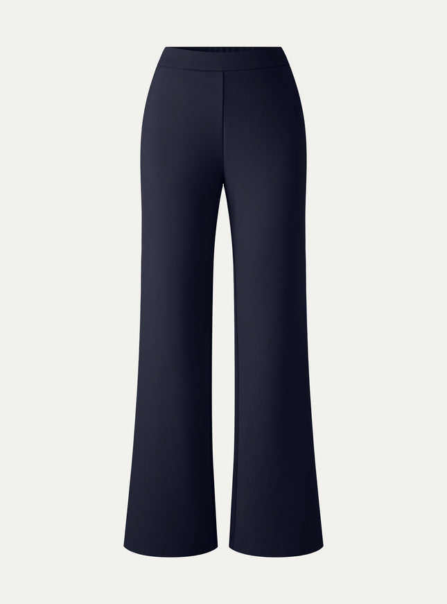 Ponte High-Rise Slim Flared Pants with Pockets