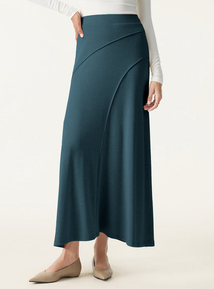 Drapey A-Line Midi Skirt