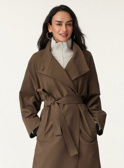 Waterproof Belted Trench Coat