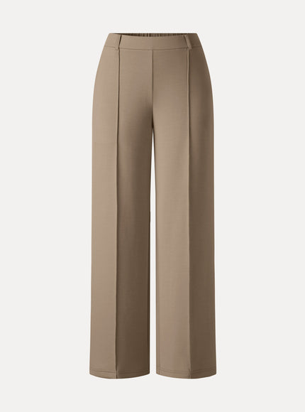 Lyocell Spacer Knit Cropped Straight-Leg Pants with Pockets