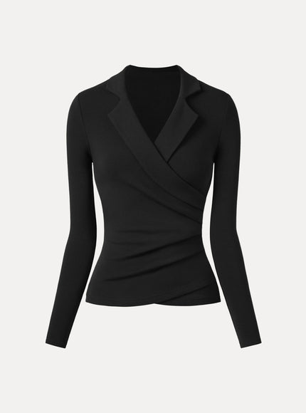 Collared Surplice Top