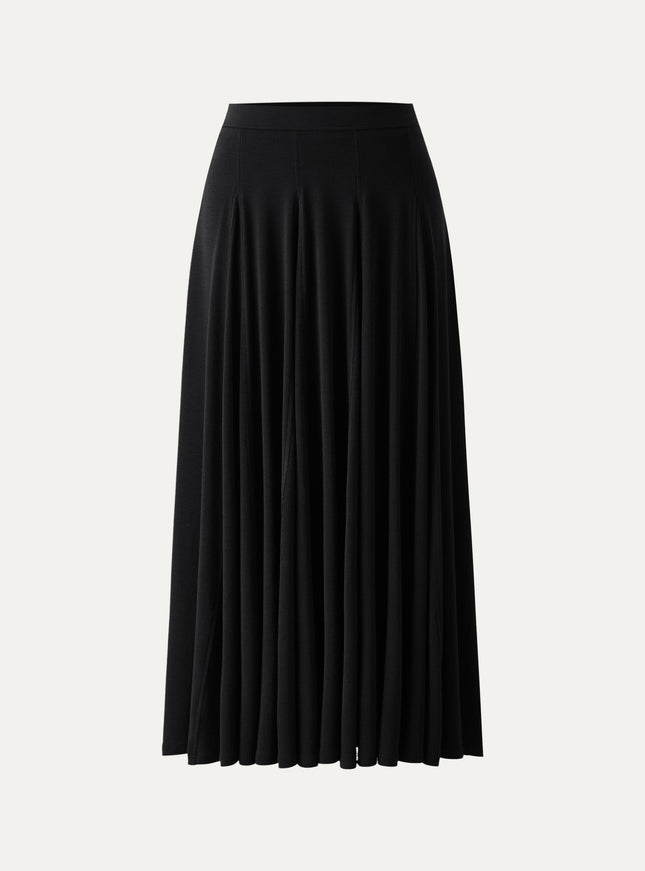 Godet Hem Pull-on Maxi Skirt