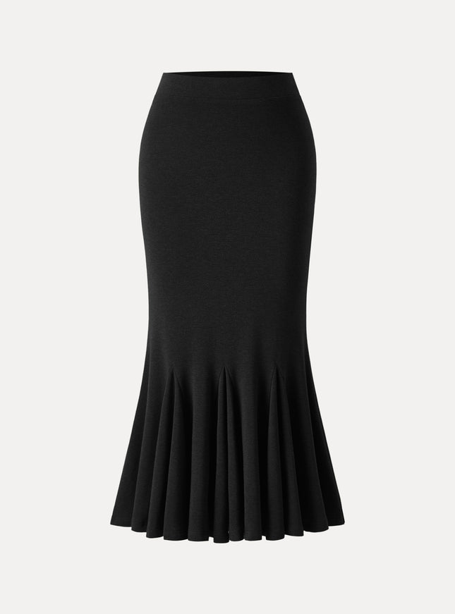 High-Rise Mermaid Midi Skirt