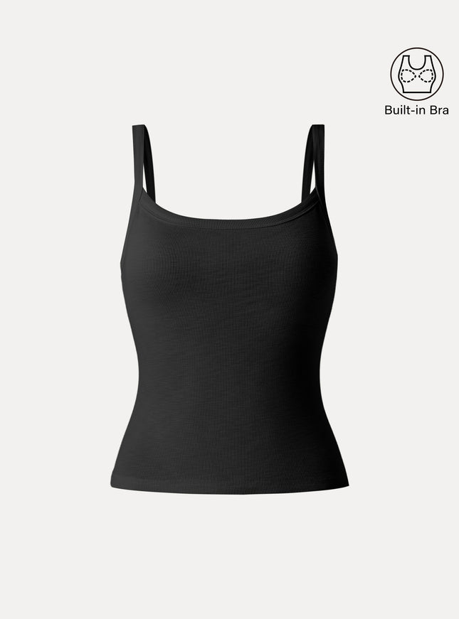 Everyday Cotton Low Back New Airy Built-In Bra Tank