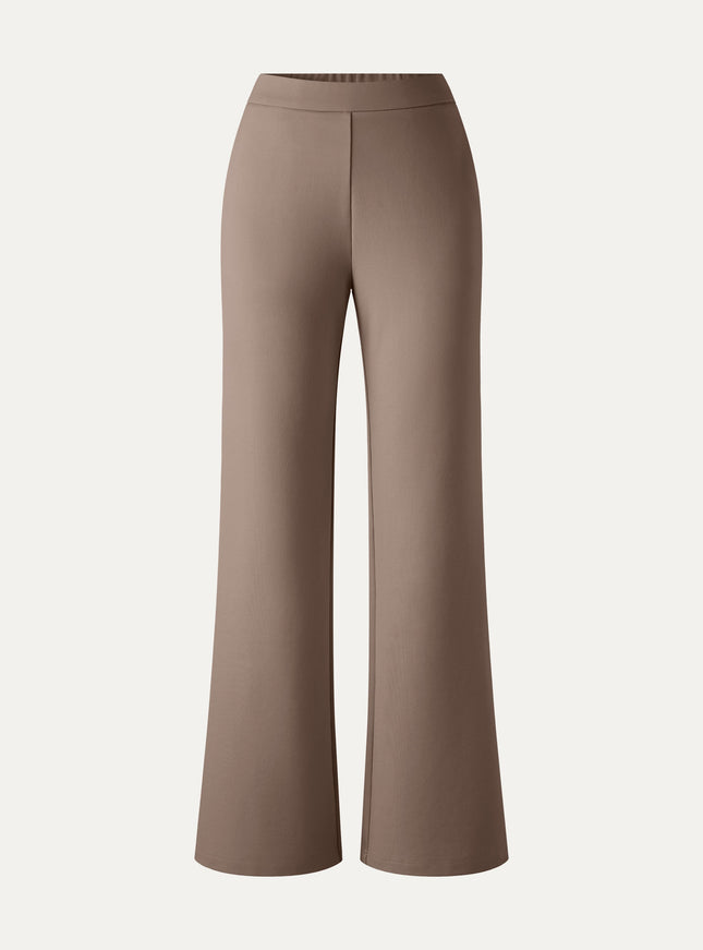 Ponte High-Rise Slim Flared Pants with Pockets