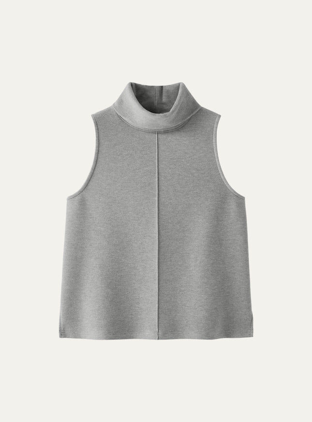 Turtle Neck Split Hem Top