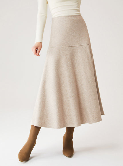 Mid-Rise Circle Midi Skirt
