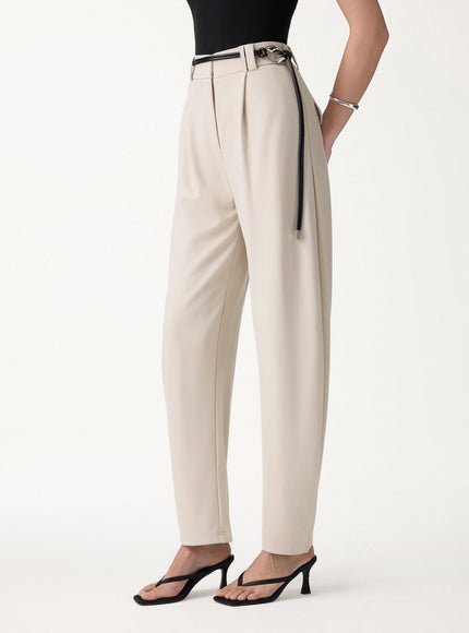 CoolTouch Stretch Ponte High Rise Cropped Barrel Pants