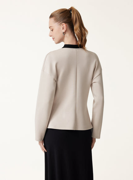 Spacer Knit Long Sleeve Cardigan