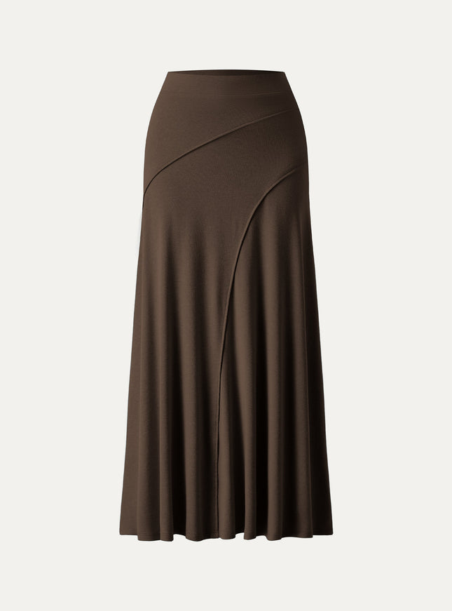 Drapey A-Line Midi Skirt