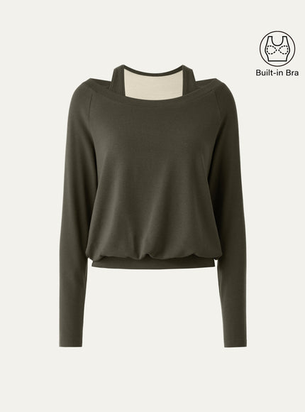 Multi-Wear Layering Built-In Bra Top