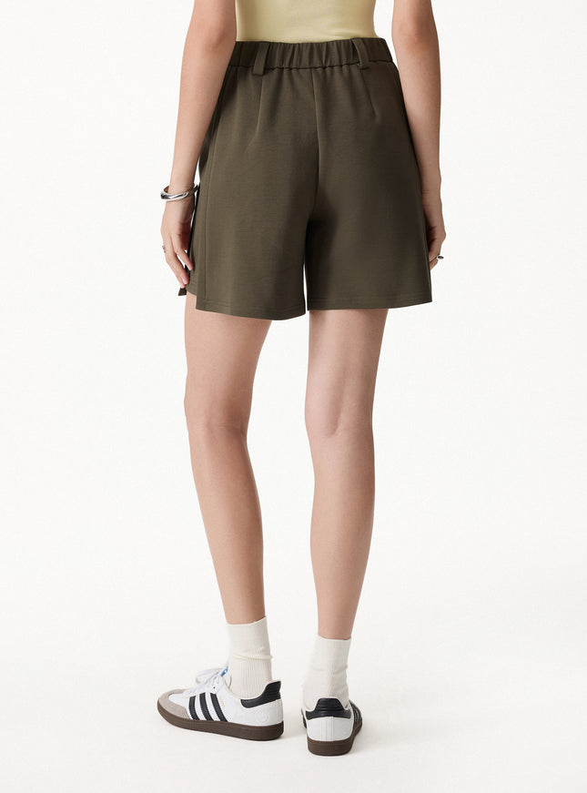 Air Cotton Mid-Rise Travel Shorts with Pockets